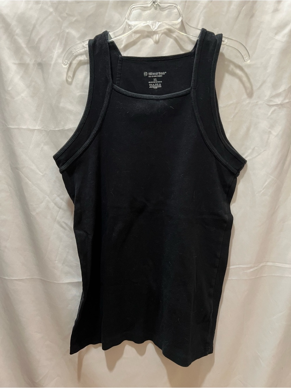 Black Ribbed Men's Tank Top by Fruit of the Loom